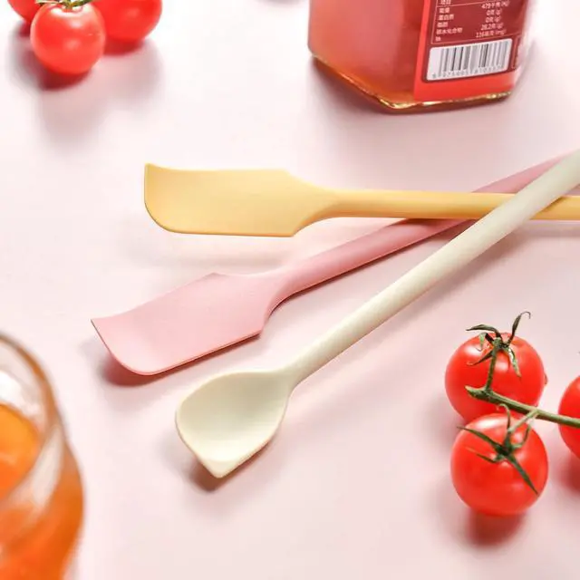 Alt view image 7 of 7 - Curved Silicone Spatula, Stirring Spoon, Dual-end Long Design, 4Pack
