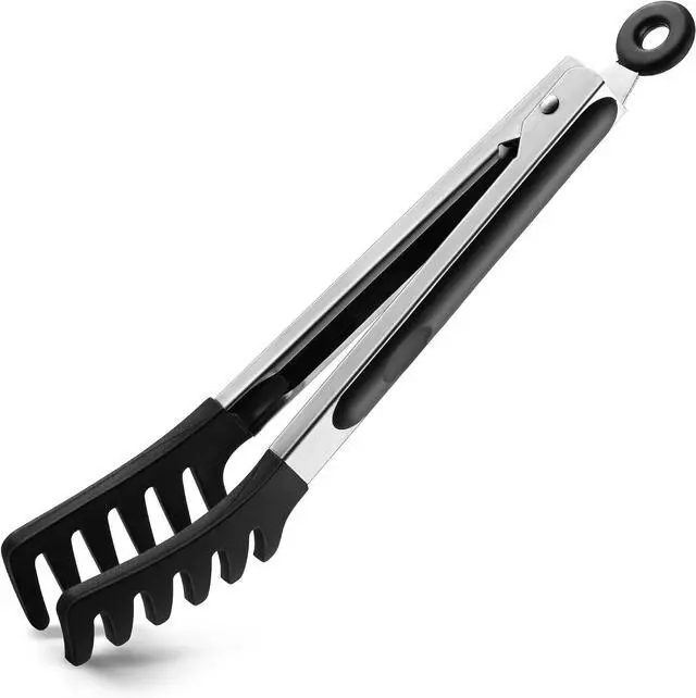 Main image of Pasta Tong Spaghetti Tongs, 9-Inch Heat Resistant Silicone Pasta Tongs
