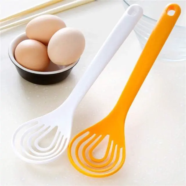 Main image of Plastic Whisk Set of 2 | Flat Whisks for Cooking & Kitchen Whisk | BPA-Free Heat-Resistant for Blending, Frothing, Baking | Non-Scratch Manual Mixing Gadgets