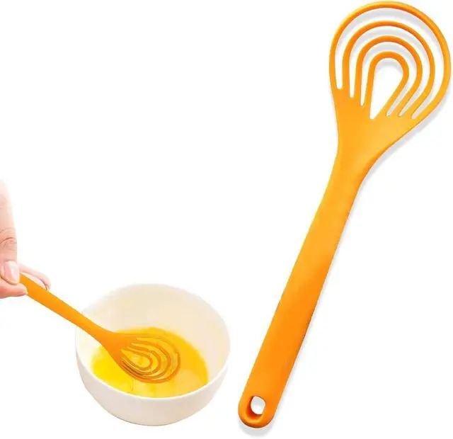 Alt view image 4 of 6 - Plastic Whisk Set of 2 | Flat Whisks for Cooking & Kitchen Whisk | BPA-Free Heat-Resistant for Blending, Frothing, Baking | Non-Scratch Manual Mixing Gadgets
