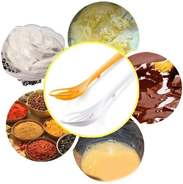 Alt view image 6 of 6 - Plastic Whisk Set of 2 | Flat Whisks for Cooking & Kitchen Whisk | BPA-Free Heat-Resistant for Blending, Frothing, Baking | Non-Scratch Manual Mixing Gadgets