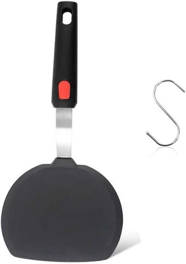 Main image of Silicone Pancake Spatula, Wide Silicone Spatula Turner with Lengthened Handle, 600°F Heat Resistant Cooking Spatulas for Nonstick Cookware, Large Flexible Kitchen Utensils BPA Free (Pancake Spatula)