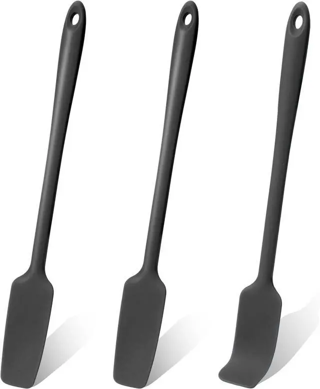 Main image of 3 Pcs Small Spatulas Set Silicone Jar Spatulas with Long Handle Heat Resistant Non-Stick Mini Spatulas Jam Spreader Scraper Narrow Rubber Spatula for Baking and Cake Icing Kitchen Use 11 Inches