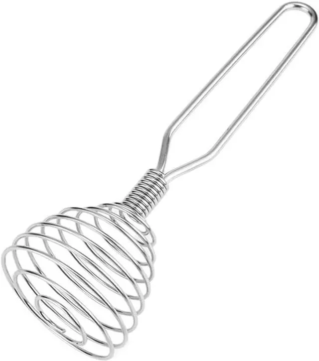 Main image of Stainless Steel Spring Coil Whisk 1 Pack, Wire Whip Egg Beater, Kitchen Cookware Hand Mixer For Cooking, Mixing, Blending, Beating, Stirring, 6.7 Inch