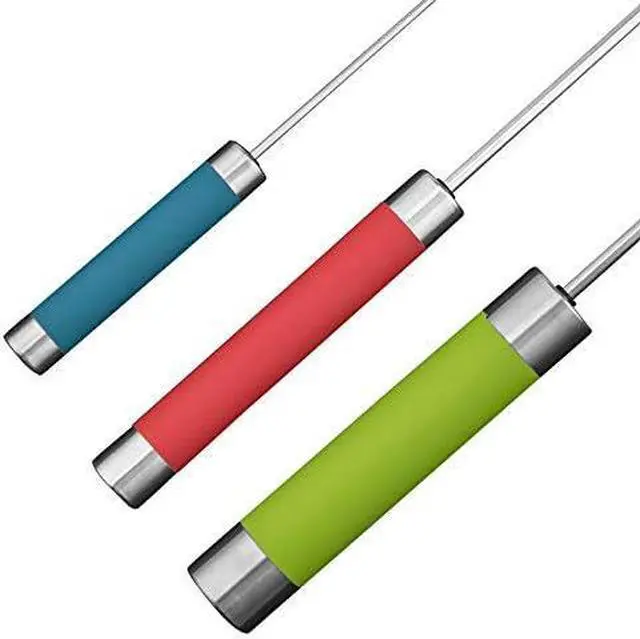 Alt view image 2 of 2 - Stainless Steel Semi-automatic Egg Whisk - 3PCS Hand Push Rotary Whisk Blender (3 Colors)