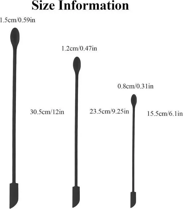 Alt view image 3 of 7 - Mini Silicone Spatula, 6 PCS Jar Spatula, Reusable Double-ended Tiny Silicone Spoon for Kitchen and Beauty