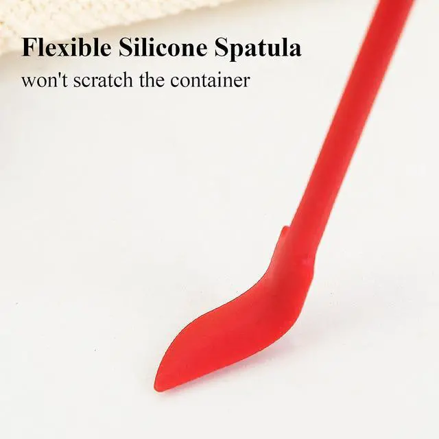 Alt view image 6 of 7 - Mini Silicone Spatula, 6 PCS Jar Spatula, Reusable Double-ended Tiny Silicone Spoon for Kitchen and Beauty