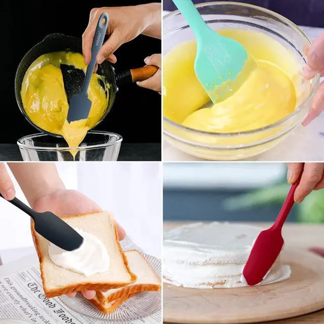 Alt view image 7 of 7 - Mini Silicone Spatula - BPA Free Pro-Grade 600ºF Heat-Resistant Non-Stick Small Rubber Jar Spatula - Silicone Kitchen Scraper Utensil Tool for Cooking and Baking, 8.8 IN