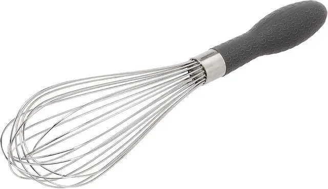 Alt view image 2 of 6 - Amazon Basics Stainless Steel Wire Whisk Set for Cooking, Different Sizes, Easy to Hold Ergonomic Handle, 3 Piece, Black/Silver