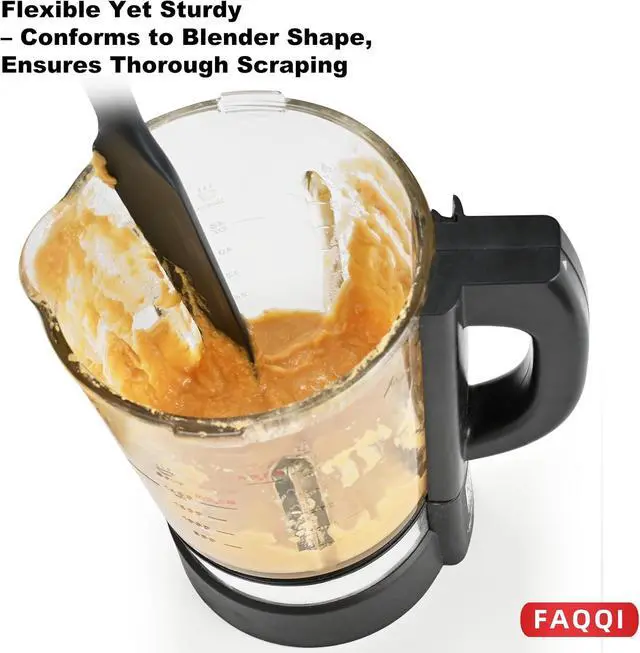Alt view image 4 of 7 - Silicone Blender Spatula, Under-Blade Scraper with Long Handle