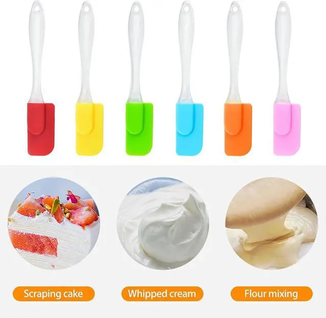 Alt view image 4 of 6 - ZukoCert 6 Piece Mini Silicone Spatula Set, Small Heat-Resistant Rubber Spatulas for Baking, Cooking, Mixing, Non-Stick Kitchen Tools for Cooking & Baking