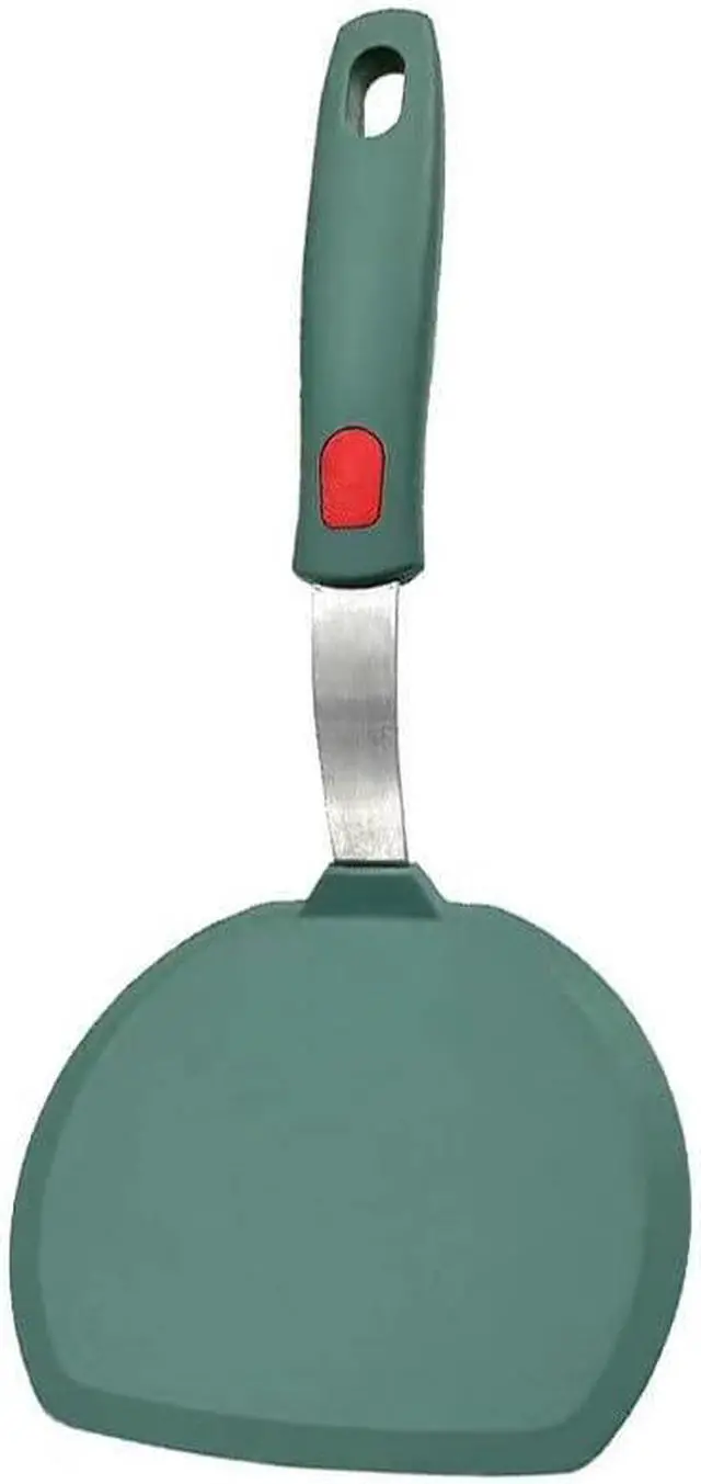 Main image of Tenta Kitchen Silicone Pancake Spatula Turner for Cooking and Baking- 600°F Heat Resistant Rubber Egg Spatulas (Green Round Spatula)
