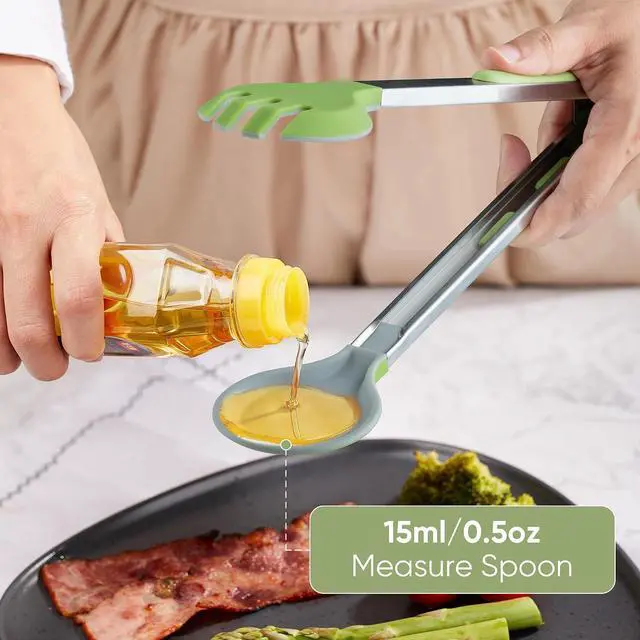 Alt view image 2 of 7 - 12 Inch Cooking Tongs, Stainless Steel Kitchen Tongs with Silicone Tips
