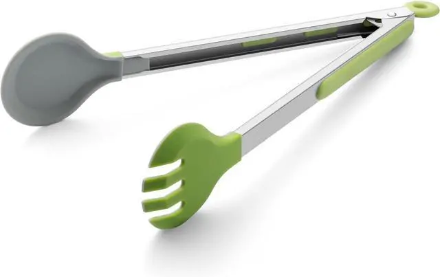 Main image of 12 Inch Cooking Tongs, Stainless Steel Kitchen Tongs with Silicone Tips