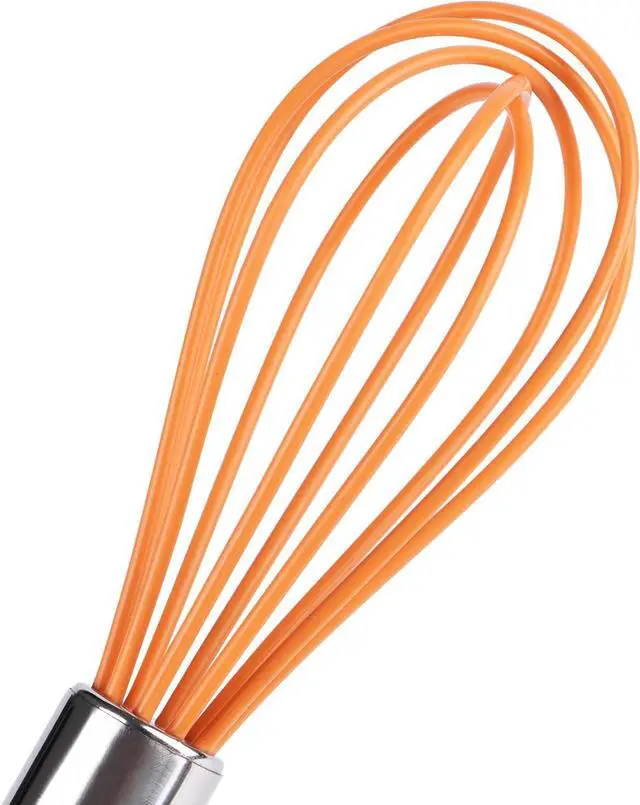 Alt view image 3 of 7 - BAEKZ Multi-Color Mini Silicone Kitchen Whisks with Stainless Steel Handles Milk Beater Egg Beater Balloon Whisk for Blending Stirring Whisking and Beating(6.2in, Four colorsl, 8)