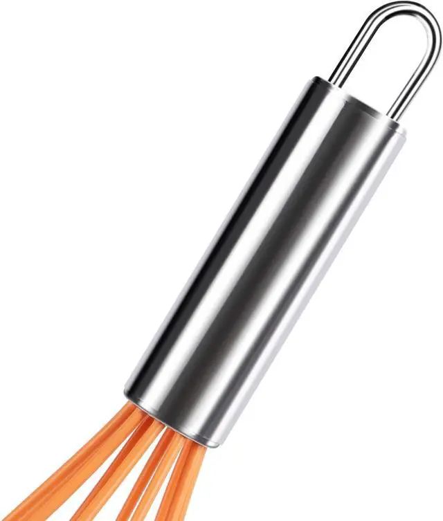 Alt view image 4 of 7 - BAEKZ Multi-Color Mini Silicone Kitchen Whisks with Stainless Steel Handles Milk Beater Egg Beater Balloon Whisk for Blending Stirring Whisking and Beating(6.2in, Four colorsl, 8)