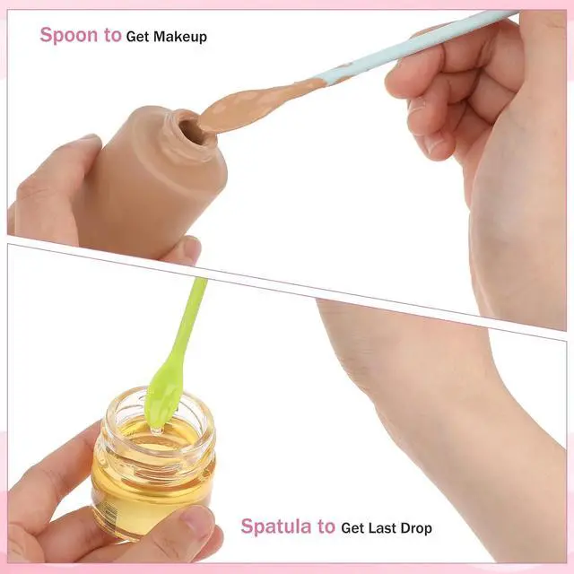 Alt view image 5 of 7 - 5 PCS Beauty Spatula Makeup Spatulas Silicone Cosmetics Lotion Spatula Multicolor Facial Spatula Set Reusable Rubber Spatula Beauty Silicone Stir Sticks for Cosmetic Kitchen Bottles