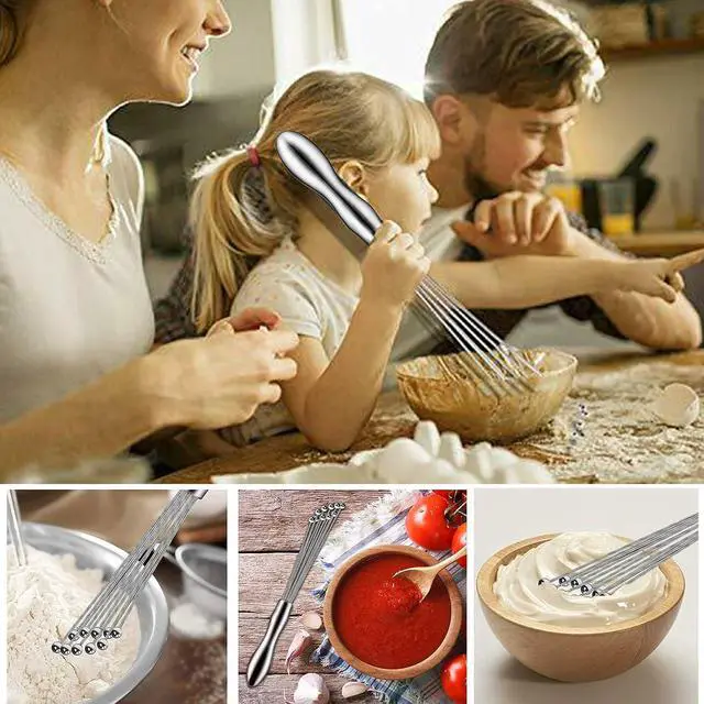 Alt view image 6 of 7 - 2 Pack Ball Whisk Stainless Steel, Excellent for Eggs