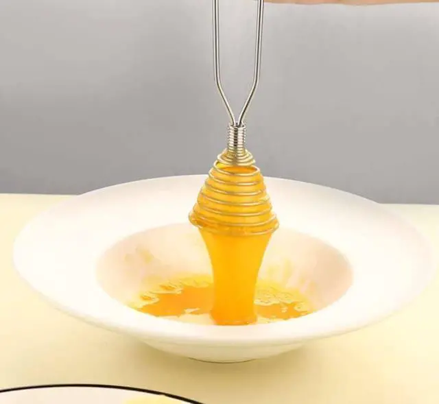 Alt view image 2 of 5 - Mini French Spring Whisk,Stainless Steel Manual Eggbeater Hand Egg Mixer Whisk Blender Stirring Beater Cream Frother Flour Stirrer for Kitchen