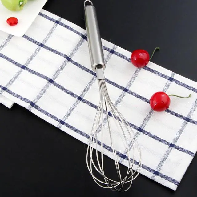 Alt view image 6 of 7 - Whisks for Cooking, Wisking Tool 2 PCS, Metal Whisk Set for Non-Stick Cookware, Balloon Egg Beater Perfect for Blending, Whisking, Beating, Frothing & Stirring-Easy to Use and Clean (11.81"&9.84")