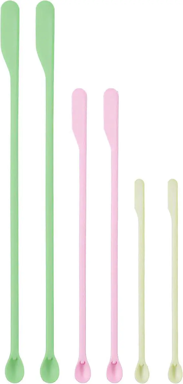 Main image of Silicone Spatula Set 6PCS, Mini Scraper for Jars, Bottles & Beauty