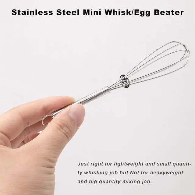 Alt view image 3 of 6 - CHuangQi 5 Inch Endurance Stainless Steel Mini Whisk/Egg Beater, Set of 12
