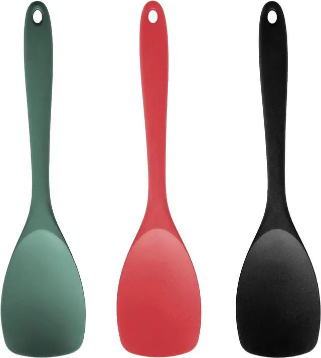 Main image of 3-Piece Silicone Spatula Set, Heat Resistant Non-Stick Spoonula