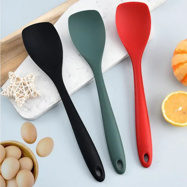 Alt view image 4 of 7 - 3-Piece Silicone Spatula Set, Heat Resistant Non-Stick Spoonula