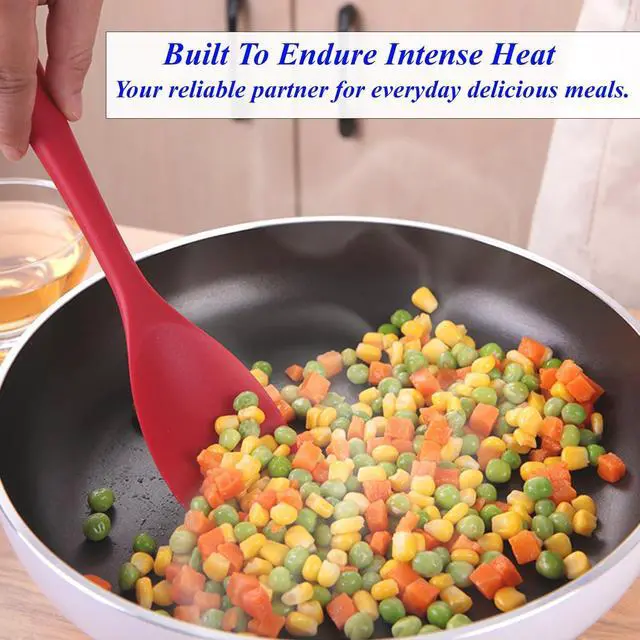 Alt view image 6 of 7 - 3-Piece Silicone Spatula Set, Heat Resistant Non-Stick Spoonula