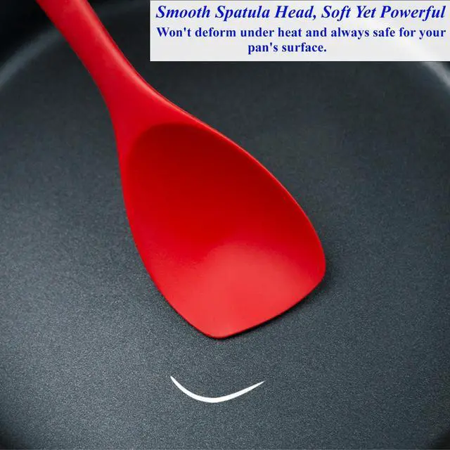 Alt view image 7 of 7 - 3-Piece Silicone Spatula Set, Heat Resistant Non-Stick Spoonula