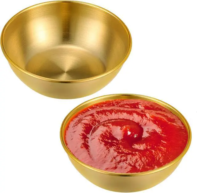 Alt view image 2 of 7 - FRCOLOR Stainless Steel Sauce Dish 2 Pack 3.14 inch Miniature Dishes for Soy Sauce Condiment Seasoning Appetizer Plates Serving Tray for Home Restaurant Catering