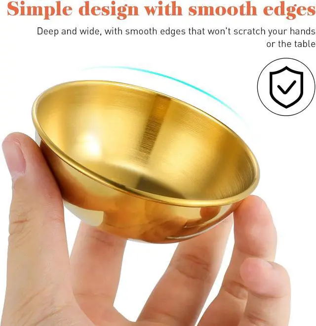 Alt view image 3 of 7 - FRCOLOR Stainless Steel Sauce Dish 2 Pack 3.14 inch Miniature Dishes for Soy Sauce Condiment Seasoning Appetizer Plates Serving Tray for Home Restaurant Catering