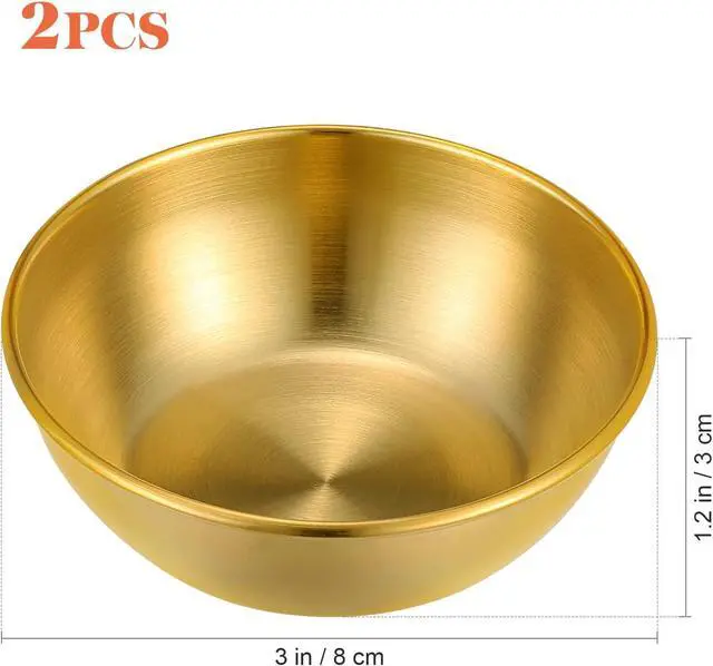 Alt view image 6 of 7 - FRCOLOR Stainless Steel Sauce Dish 2 Pack 3.14 inch Miniature Dishes for Soy Sauce Condiment Seasoning Appetizer Plates Serving Tray for Home Restaurant Catering