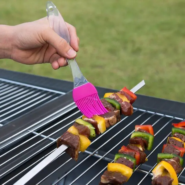 Alt view image 3 of 5 - Silicone Basting Pastry & BBQ Brush Set - Uniwit 5 PCS Silicone BBQ Pastry Oil Brush Turkey Baster,Barbecue Utensil use for Grilling and Marinating (6.89" * 1.28"(L*W))
