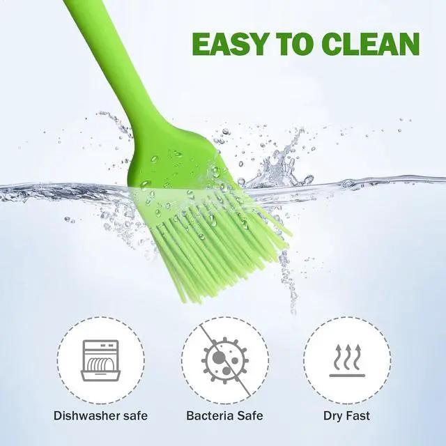 Alt view image 4 of 7 - Craebuer Silicone Basting Pastry Brushes, 5 Pack Heat Resistant Cooking Brush for Oil Butter Sauce, Food Brush for BBQ Grill Barbeque Kitchen Baking Cooking