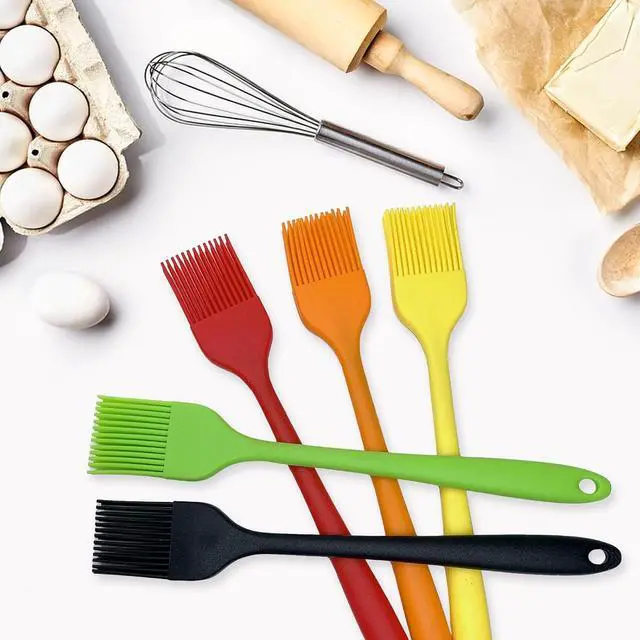Alt view image 5 of 7 - Craebuer Silicone Basting Pastry Brushes, 5 Pack Heat Resistant Cooking Brush for Oil Butter Sauce, Food Brush for BBQ Grill Barbeque Kitchen Baking Cooking