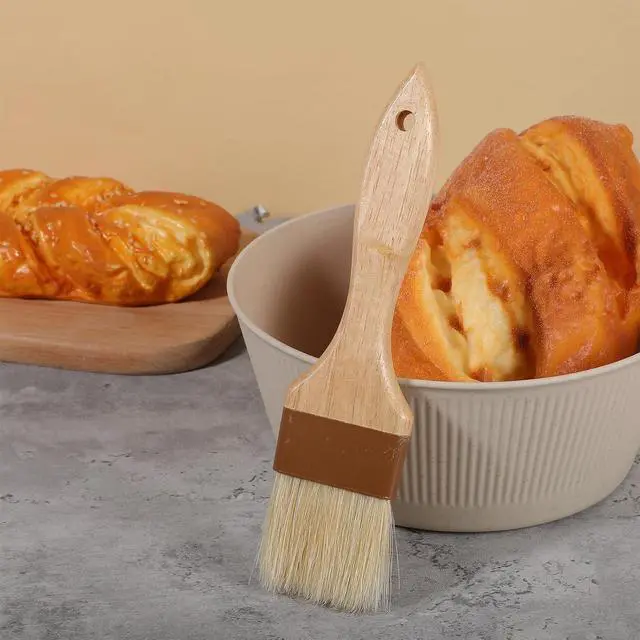 Alt view image 7 of 7 - 2 Pcs 2 inch Pastry Brush Bristle Basting Brushes Cooking Baking BBQ Oil Brush Food Brushes for Cooking Butter Oil Egg Marinade Grilling Durable Kitchen Marinade Butter Culinary Utensil