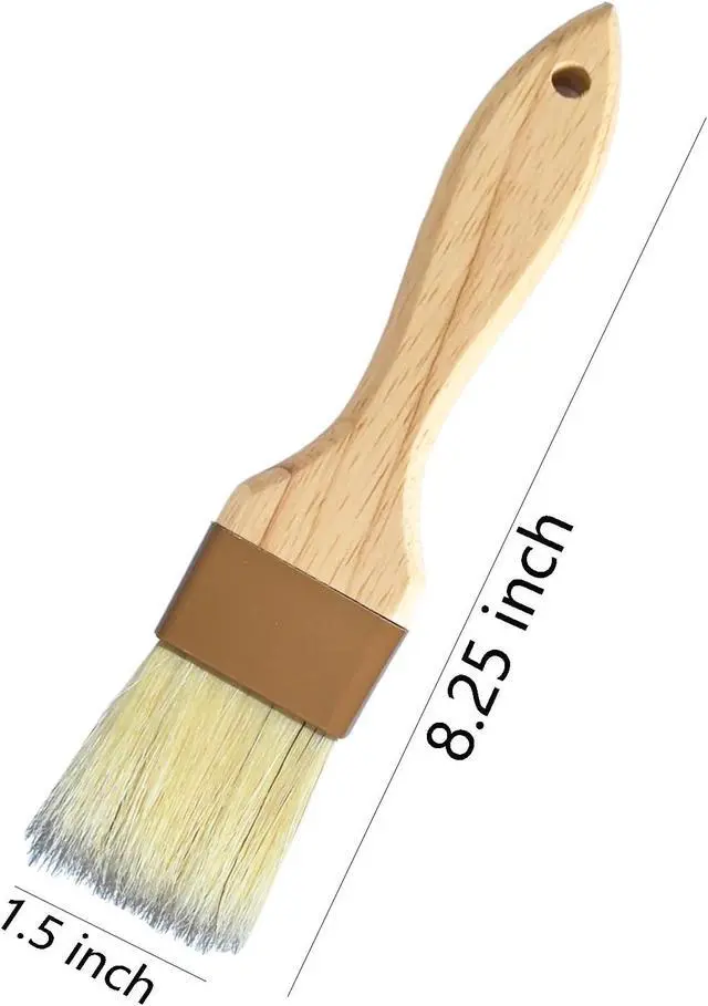 Alt view image 5 of 7 - Pastry Basting Brush for Baking and Cooking - Natural Boar Bristle, Wood Handle, Food-Grade & Heat-Resistant, Non-Shedding, Ideal for Butter, Egg Wash, Oil, Sauce, Marinade, BBQ & Glazing