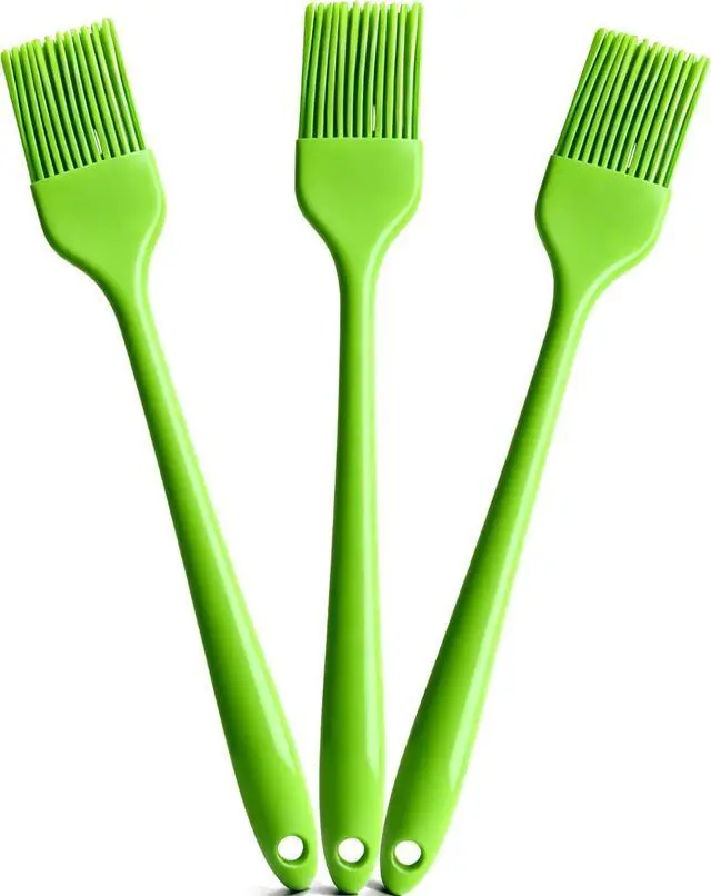 Main image of Green Silicone Pastry Basting Brush - Food Grade BPA Free, Heat Resistant Up to 660°F/315°C, Dishwasher Safe Cooking Brush for Baking, BBQ, Grilling, Sauce,Butter,Cake & Bread