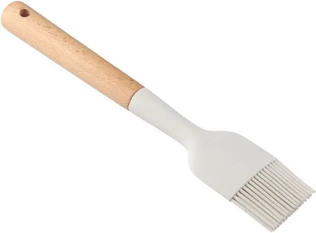 Alt view image 7 of 7 - 2Pcs Silicone Oil Brush with Wooden Handle,Durable Basting Brush Pastry Brush,Easy to Clean,White Food Brushes for Cooking Baking Grilling