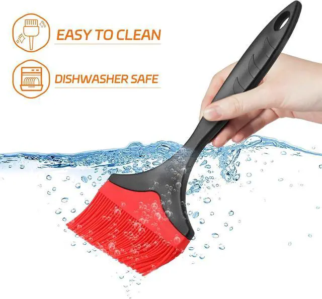 Alt view image 7 of 7 - Large Silicone Basting Pastry Brush - 3.95inch Extra Wide Silicone Basting Brush for Grilling,Heat Resistant Brushes Spread Oil Butter Sauce for Cooking Baking BBQ,Dishwasher Safe,Set of 2