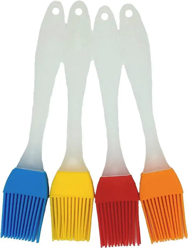 Main image of Basting Brush, Basting Brushes Grill Kitchen Silicone Pastry Cooking Brushs & BBQ Basting Brush, Varying Bright Color - Best Kitchen Gadget (Oil Brush 4 Pack)