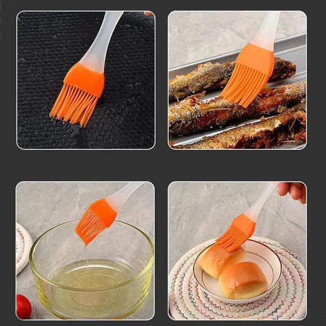 Alt view image 3 of 7 - Basting Brush, Basting Brushes Grill Kitchen Silicone Pastry Cooking Brushs & BBQ Basting Brush, Varying Bright Color - Best Kitchen Gadget (Oil Brush 4 Pack)
