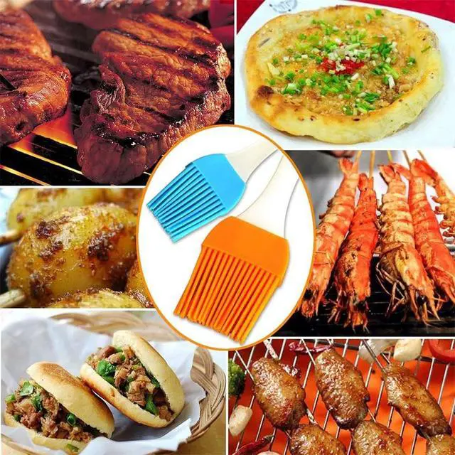 Alt view image 4 of 7 - Basting Brush, Basting Brushes Grill Kitchen Silicone Pastry Cooking Brushs & BBQ Basting Brush, Varying Bright Color - Best Kitchen Gadget (Oil Brush 4 Pack)