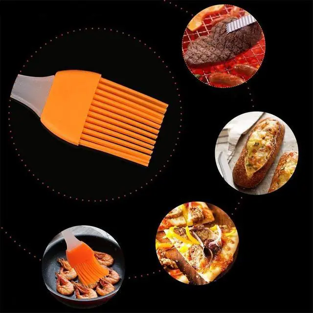 Alt view image 5 of 7 - Basting Brush, Basting Brushes Grill Kitchen Silicone Pastry Cooking Brushs & BBQ Basting Brush, Varying Bright Color - Best Kitchen Gadget (Oil Brush 4 Pack)