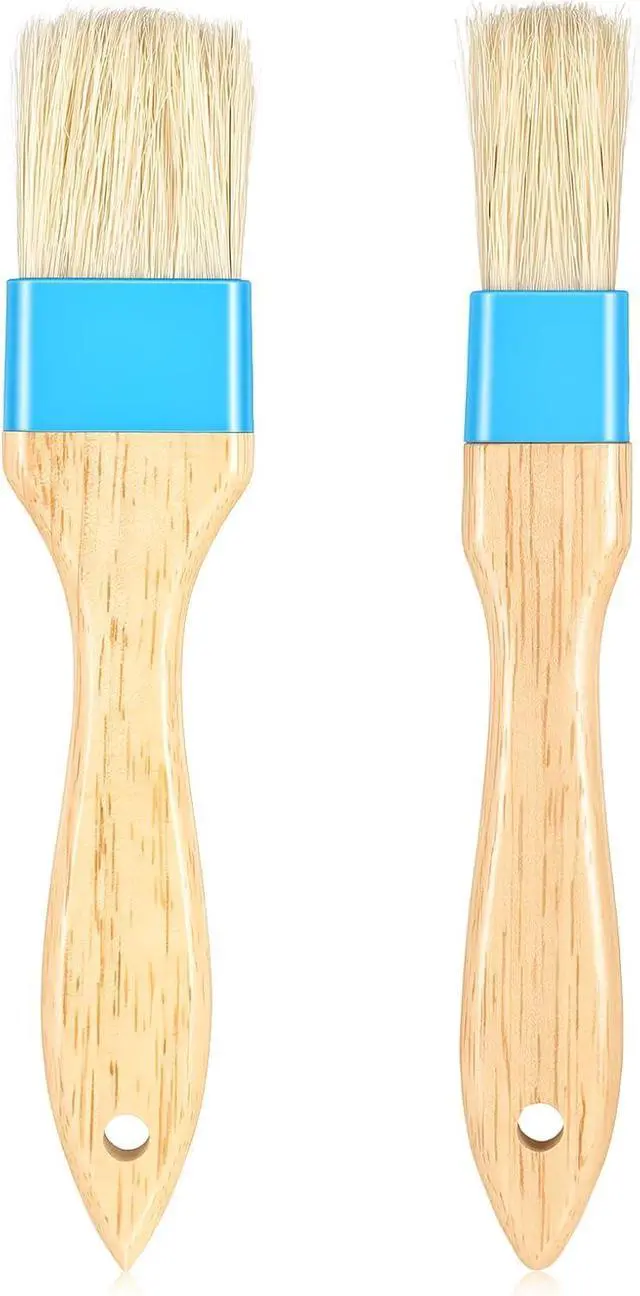 Main image of Food Brushes Heat Resistant Wooden Handle Pastry Brushes for Baking BBQ Brush Pastry Basting Brush for Cooking Butter Egg Wash Glazing Oil Sauce (1/1.5-2PCS)