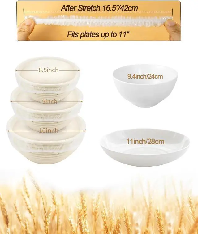 Alt view image 2 of 6 - Shower Caps for Sourdough Bread, 200pcs Plastic Bowl Covers for Proofing