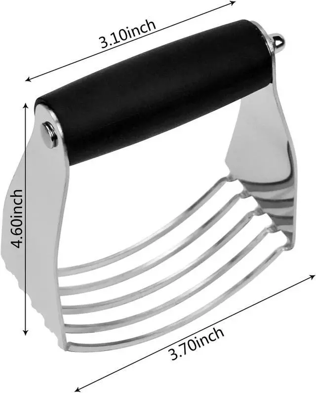 Alt view image 2 of 6 - Dough Blender Heavy Duty Pastry Cutter Stainless Steel Butter Cutter Professional Baking Tool For Mixing Flour Butter (Black)