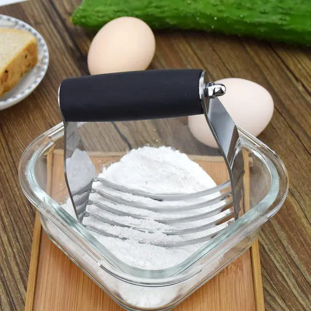 Alt view image 5 of 6 - Dough Blender Heavy Duty Pastry Cutter Stainless Steel Butter Cutter Professional Baking Tool For Mixing Flour Butter (Black)