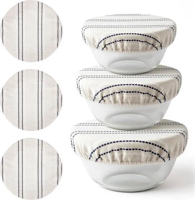 Main image of 3 Pcs Reusable Bowl Covers for Bread Proofing, 3 Sizes 9/10/13 Inches Sourdough Bread Proofing Cover Sourdough Bowl Covers Food Storage Baking Supplies for Home Bakers